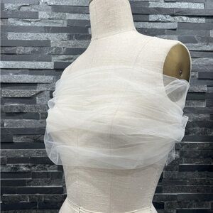 Elegant Sheer White Tulle Wrap